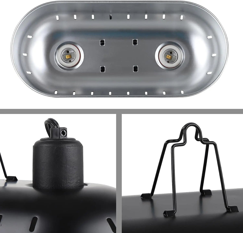 15" Dual Reptile Light Fixture w/ 100W UVA UVB & Ceramic Heat Lamp