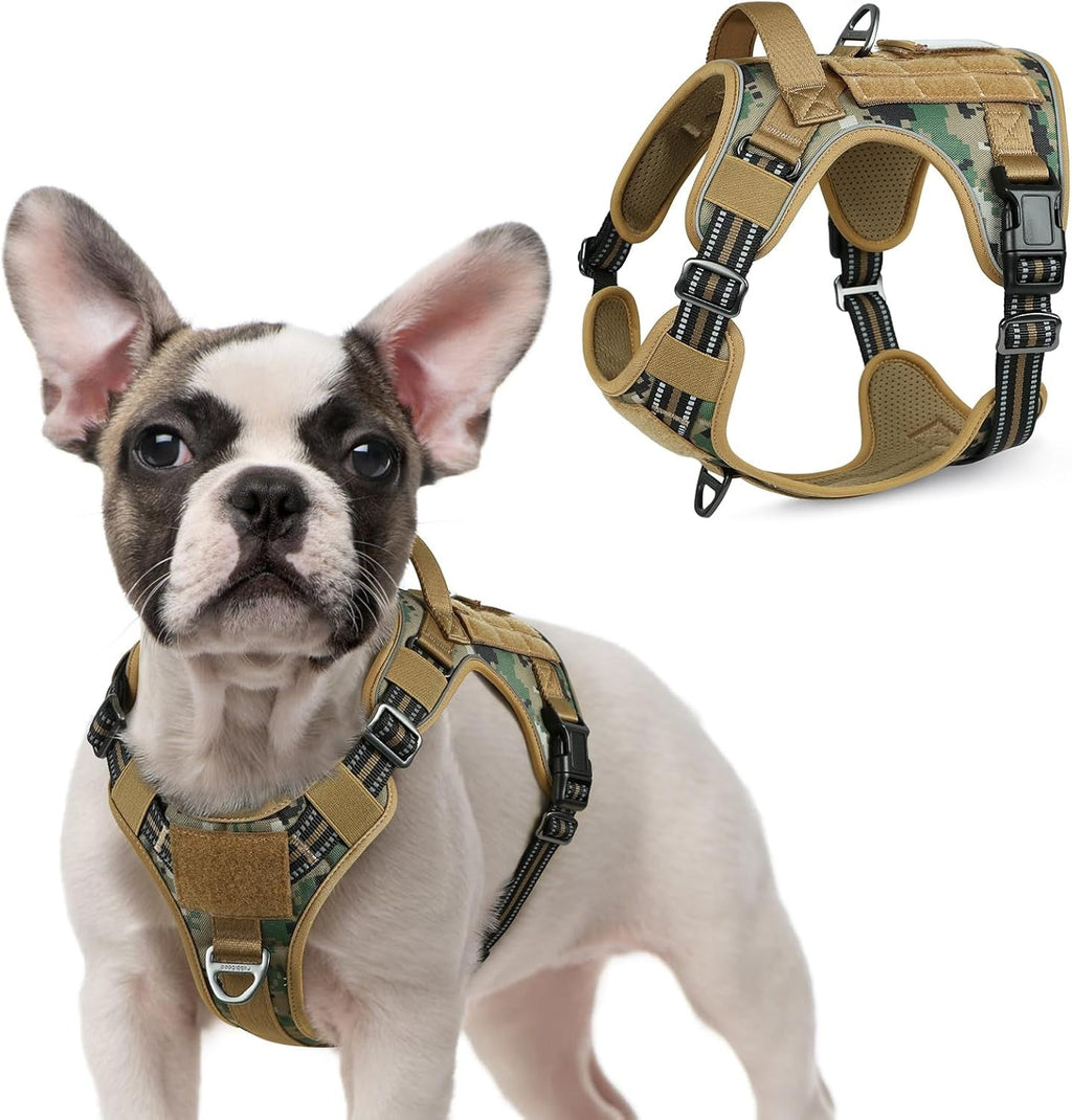 No Pull Tactical Dog Harness Molle Vest Adjustable Medium Large Dogs