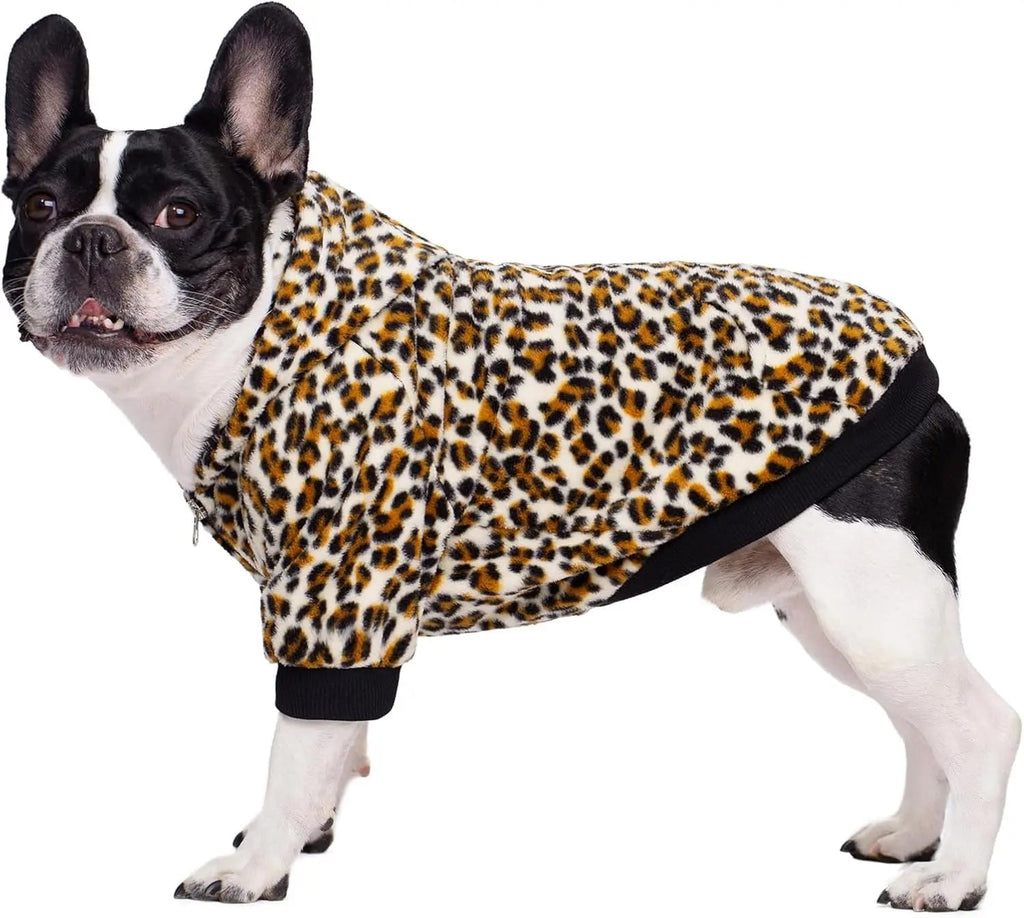 Cozy Dog Hoodie – Fleece Sweatshirt with Pockets for Small Dogs & Cats (XS-XXL)