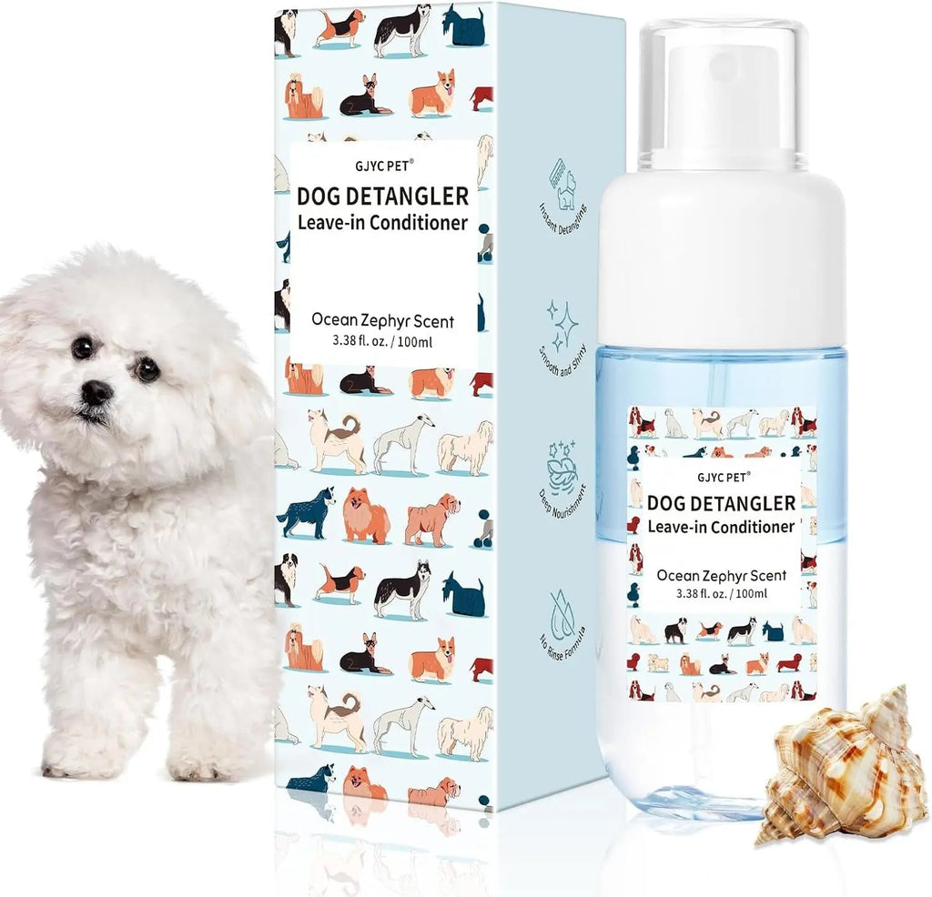 Dog Detangler & Dematting Spray Leave-In Conditioner 3.38oz Jojoba Oil 2 Scent