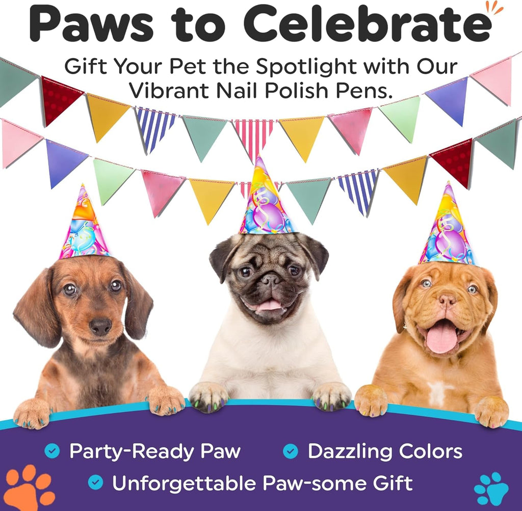 Dog Nail Polish Pens 15 Colors Quick Dry Pet Safe Cats Dogs