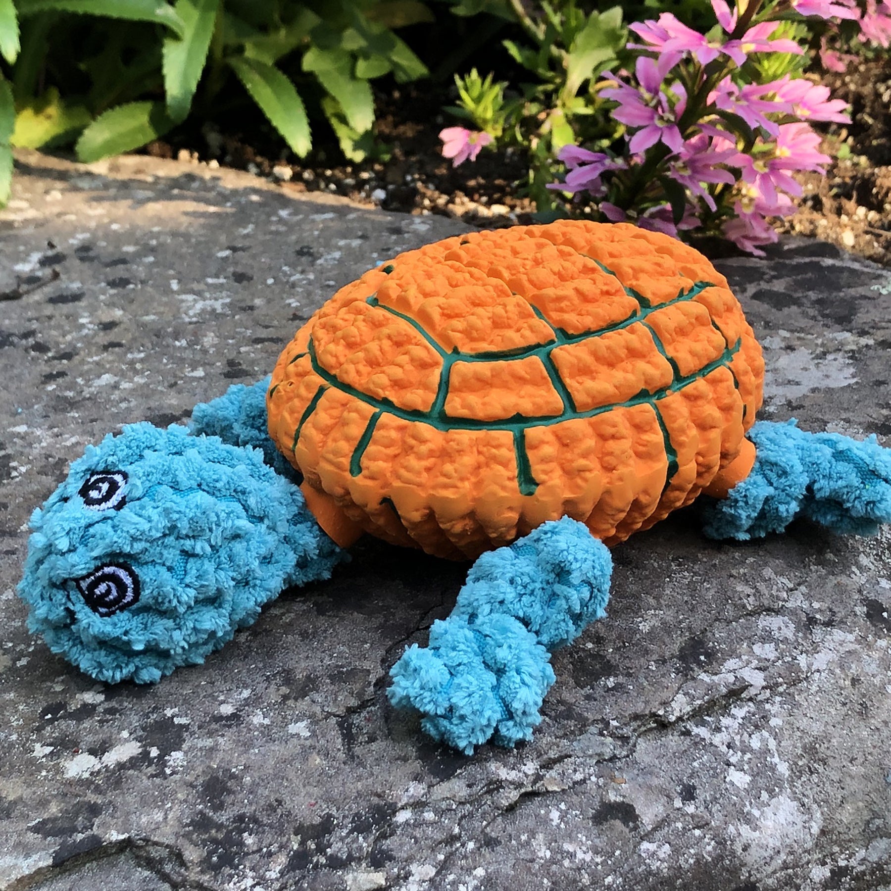 Huggle-Fusion® Dude Turtle Plush & Latex Dog Toy