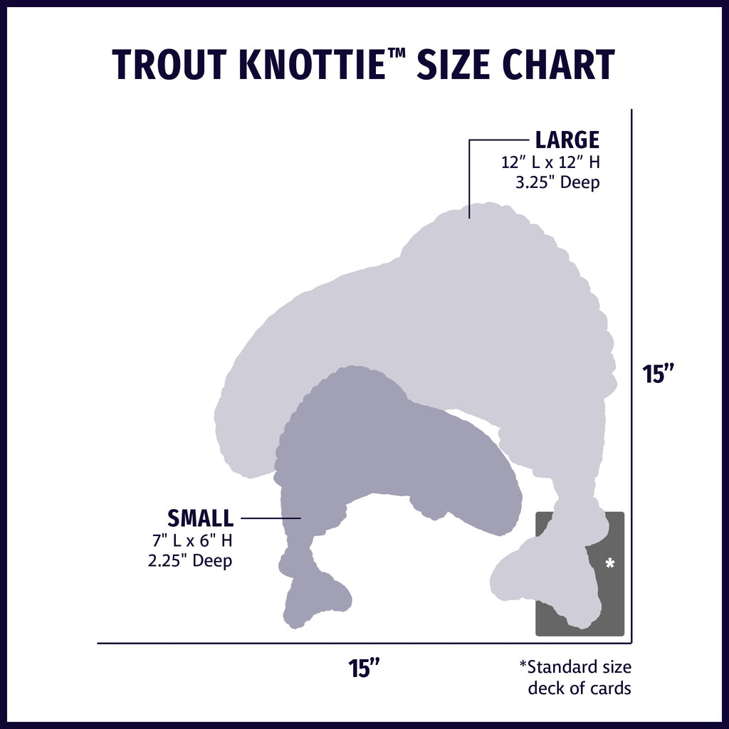 Rauccous Rainbow Trout Knottie® Plush Dog Toy