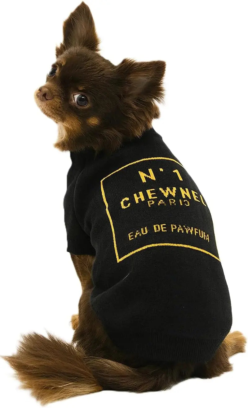 Luxury Knit Dog Sweater for Small Dogs | Warm Designer Pet Outfit (XS–5X)