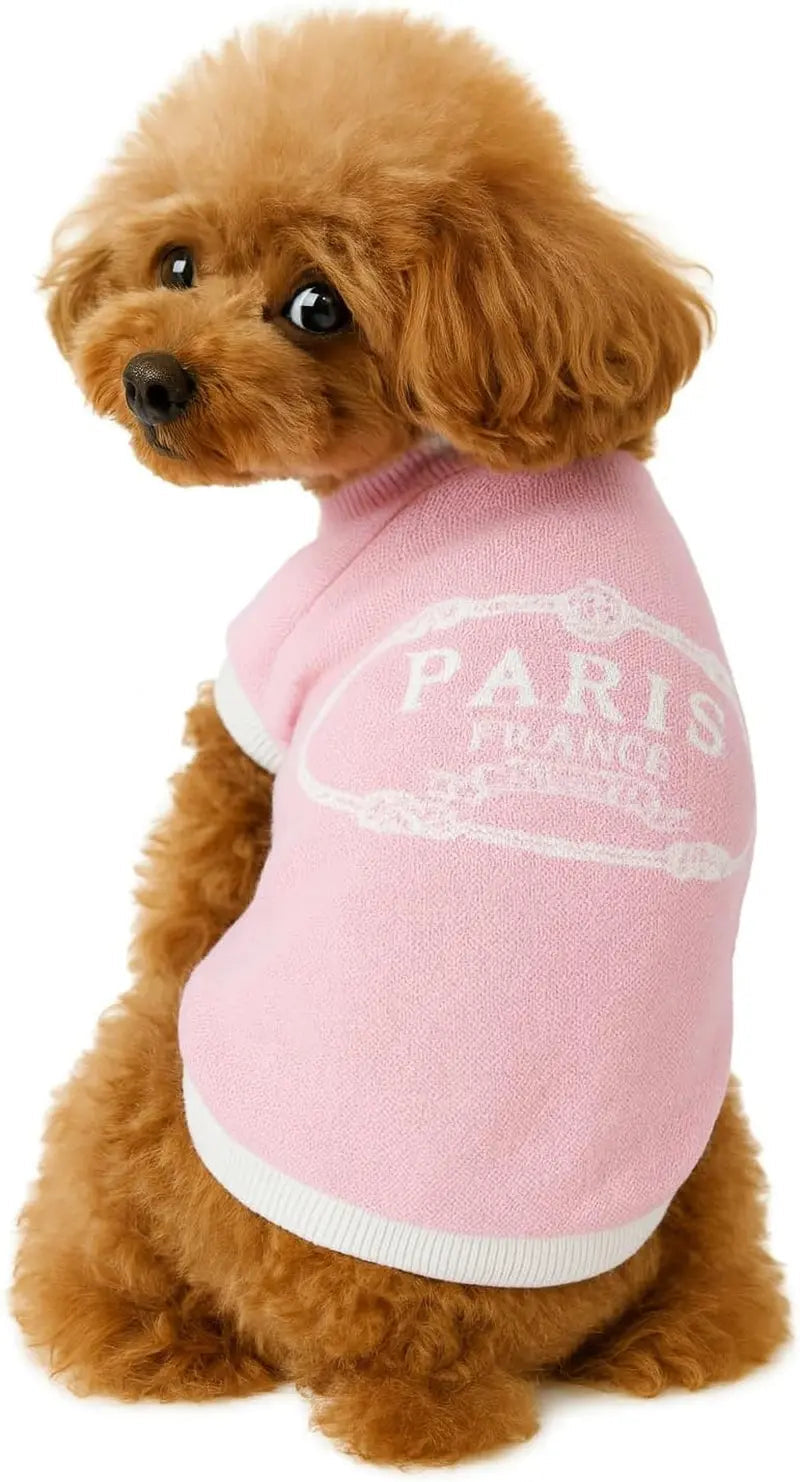 Luxury Knit Dog Sweater for Small Dogs | Warm Designer Pet Outfit (XS–5X)