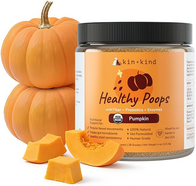 Organic Pumpkin Powder Dogs Cats Digestive Probiotic Fiber Support 8oz