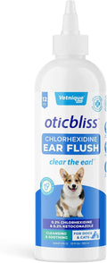 Oticbliss Medicated Ear Flush for Dogs & Cats – Chlorhexidine & Ketoconazole 12oz