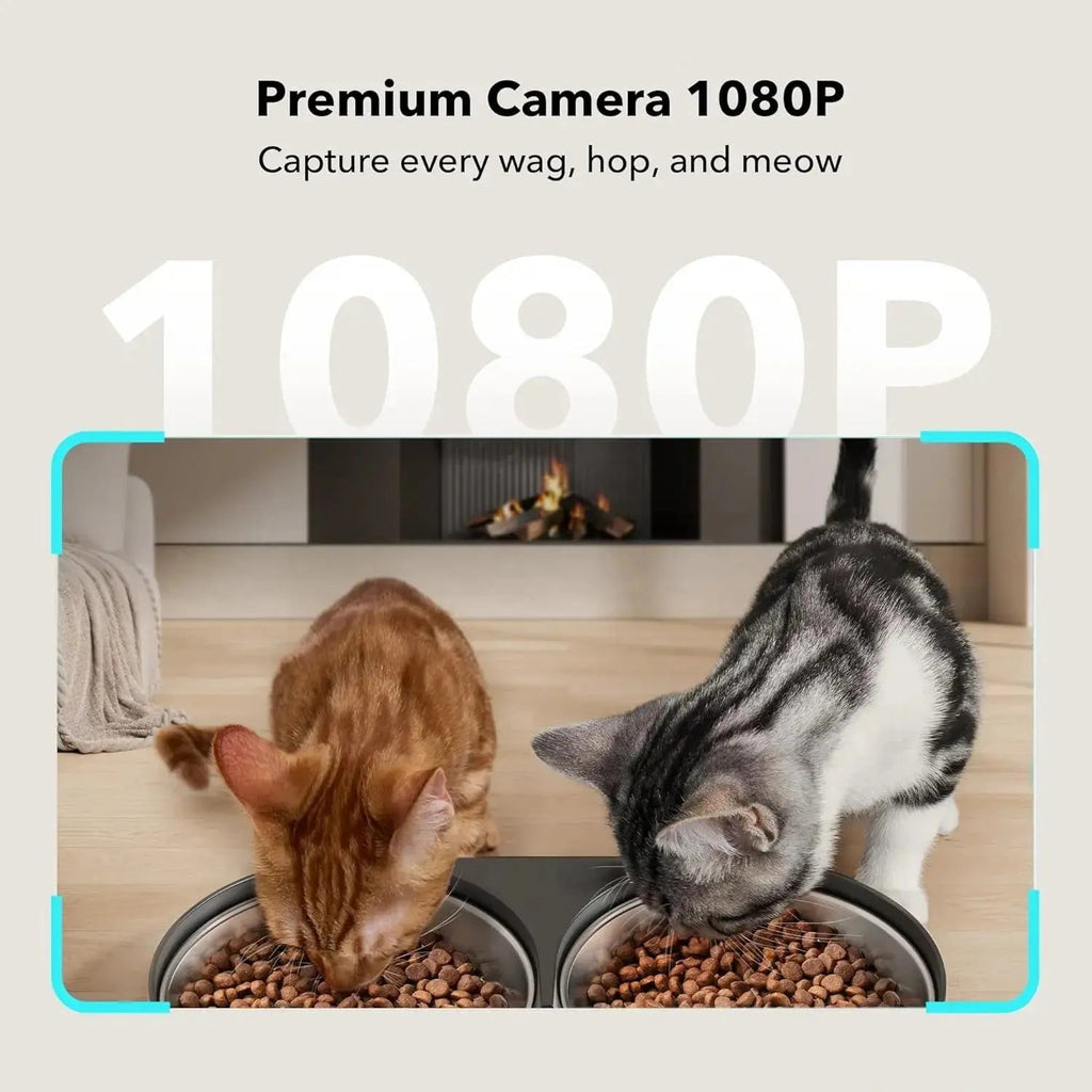 Premium 5L Smart Auto Cat Feeder with HD Camera & 2-Way Audio for Dogs & Cats