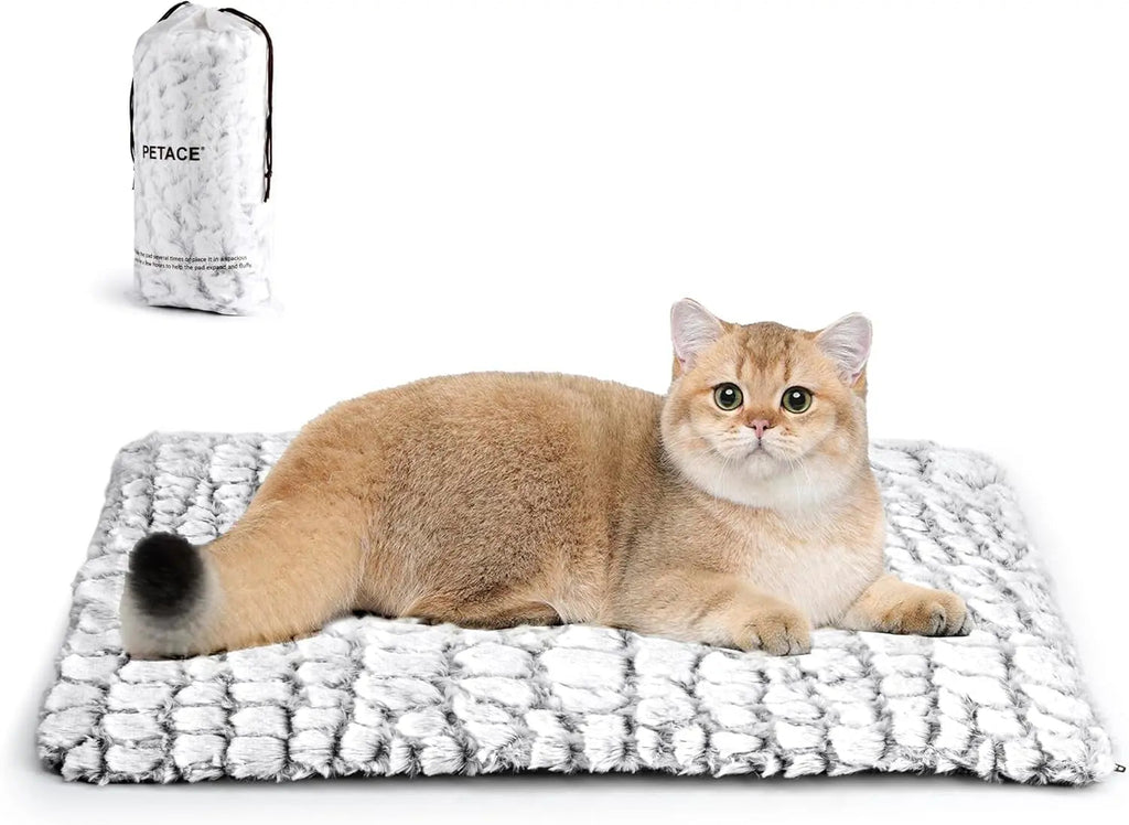 Self‑Warming Pet Bed, Ultra‑Soft Heated Pad w/ Washable Cover, For Dogs & Cats