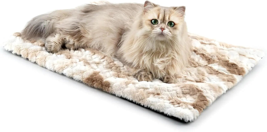 Self‑Warming Pet Bed, Ultra‑Soft Heated Pad w/ Washable Cover, For Dogs & Cats