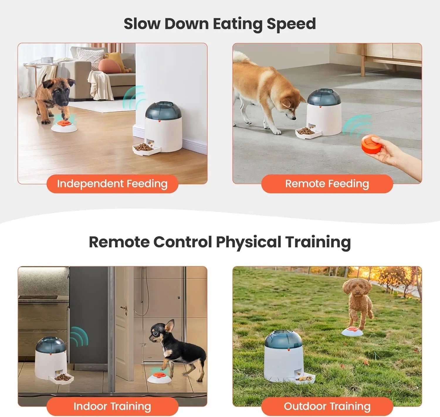 Smart Dog Puzzle Feeder Toy – Interactive IQ Treat Dispenser w/ Remote, 280ml