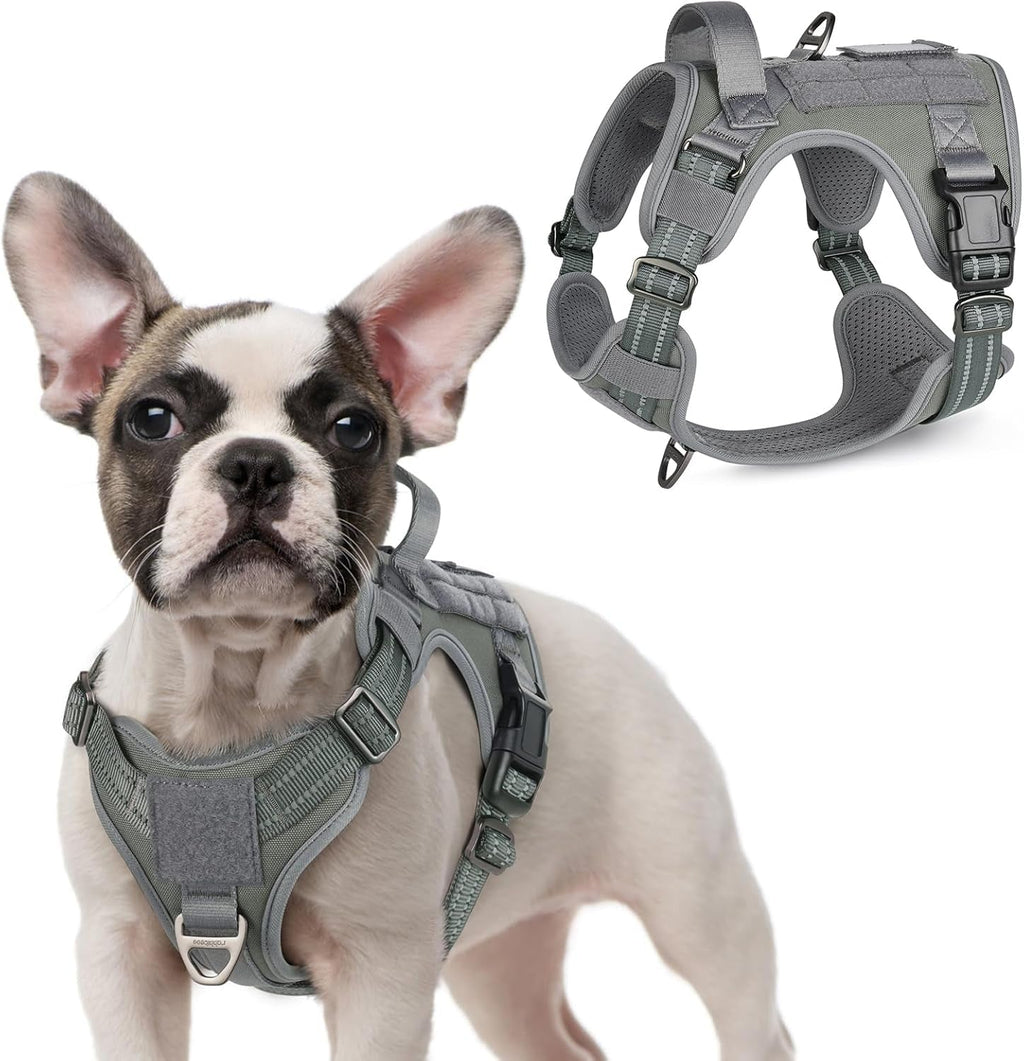 No Pull Tactical Dog Harness Molle Vest Adjustable Medium Large Dogs